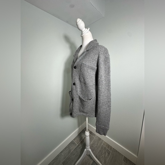 J.Crew Lambswool Shawl Collar Chore Cardigan in Gray Size Medium - Picture 6 of 16